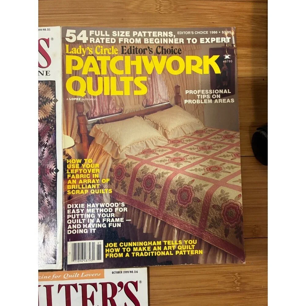 VTG Quilters Magazine Patchwork Quilts Bundle 5 Issues 1986-2000 Crafts DIY Y2K